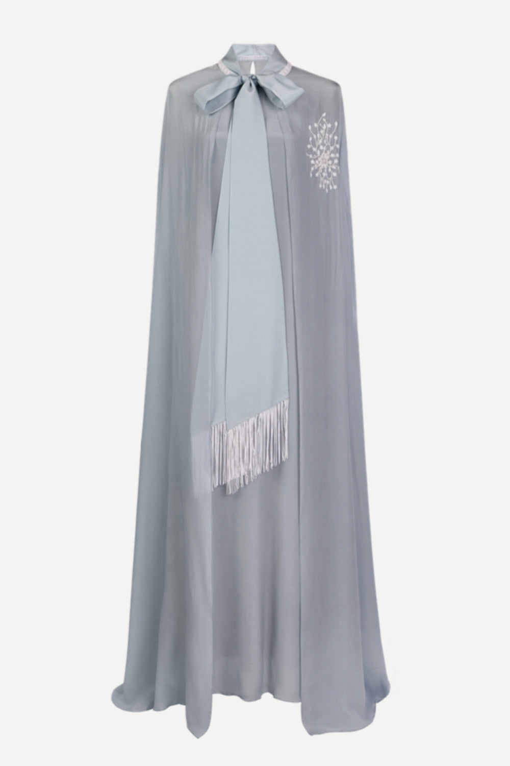 Noora Powder Blue Tie Up Kaftan