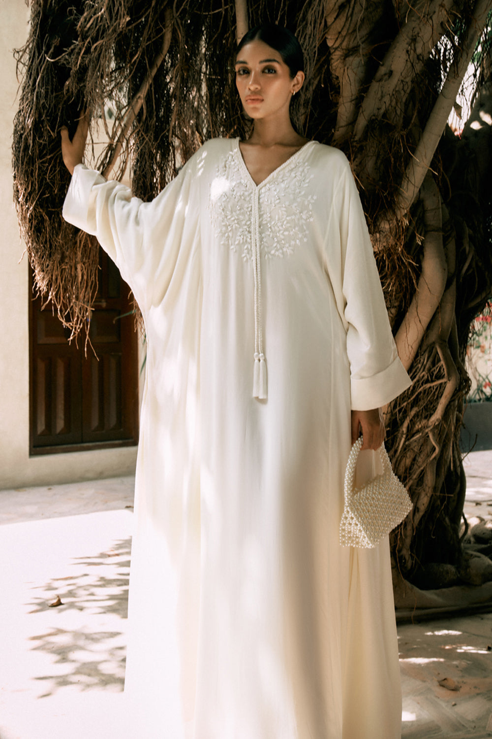 Safina Classic Kaftan With Statement Motif