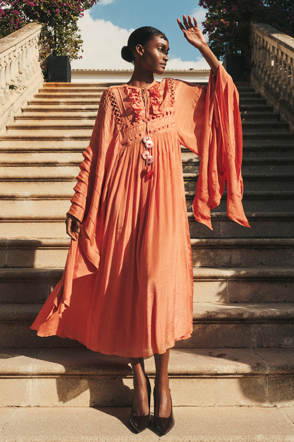 Deep Tangerine Dress