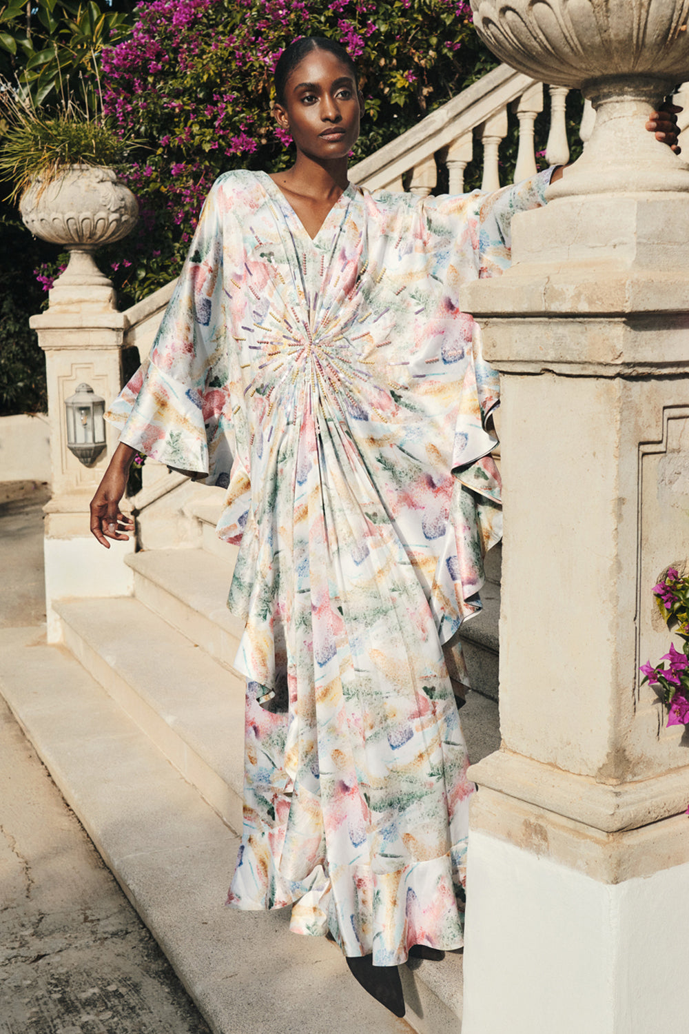 Watercolour Print Kaftan