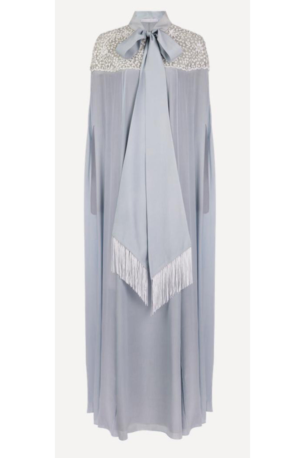 Elunor Powder Blue Tie Up Abaya