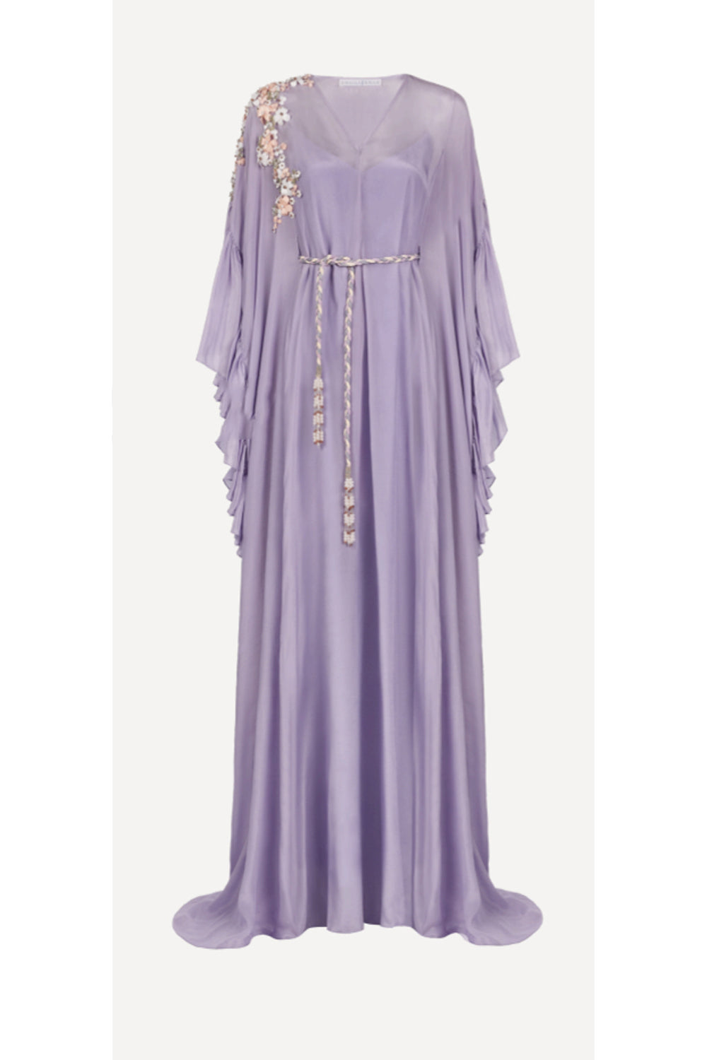 Nova Lilac V Neck Kaftan Set