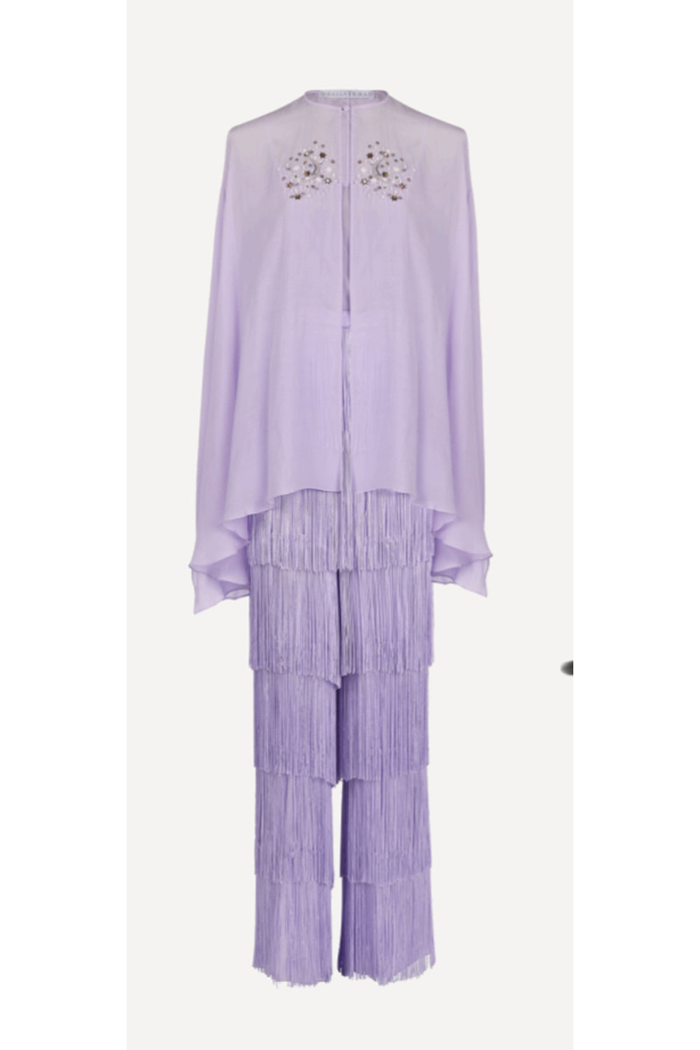 Astral Lilac Cape Top & Fringed Pants