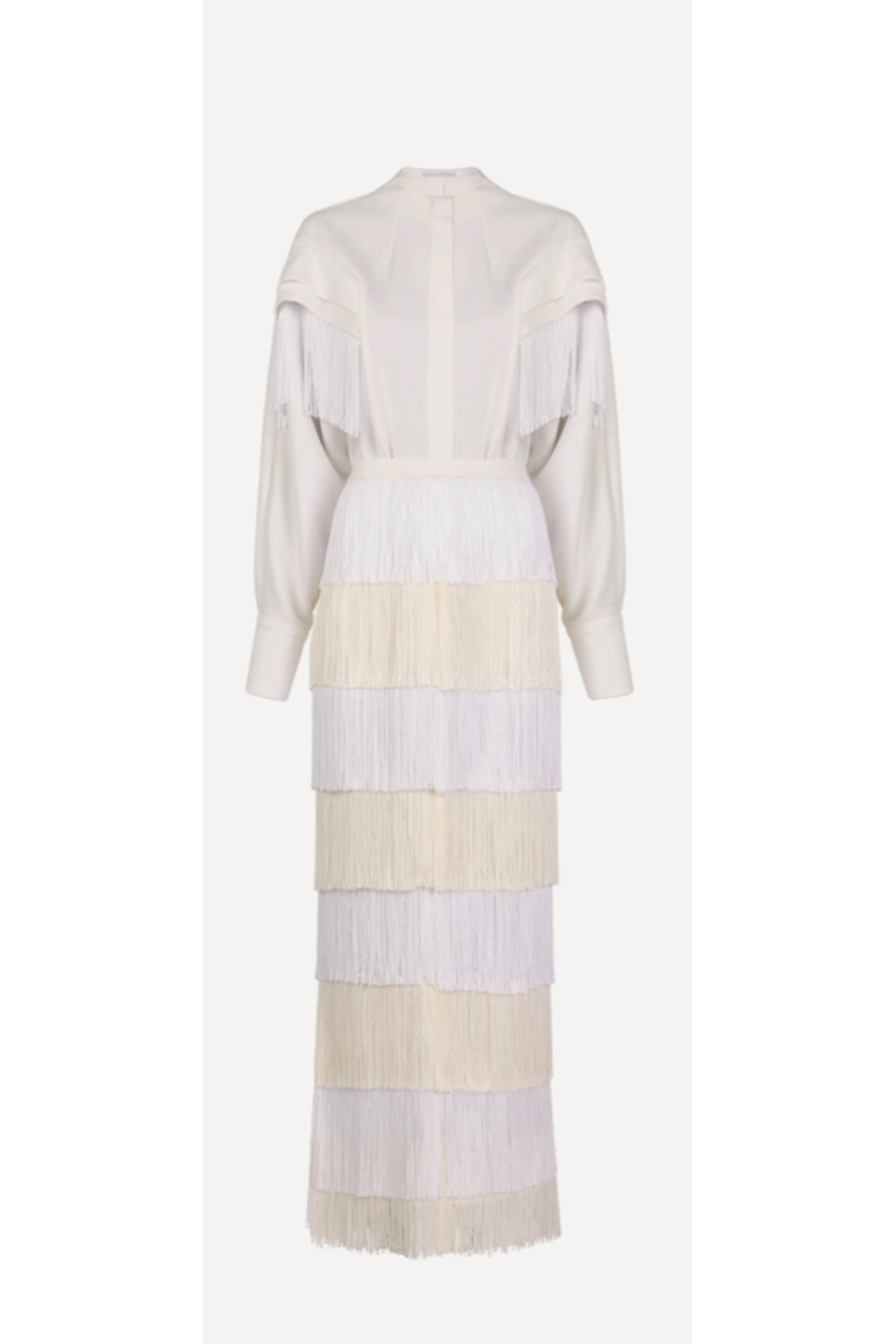 Aurora Ivory Fringe Shirt With Pants