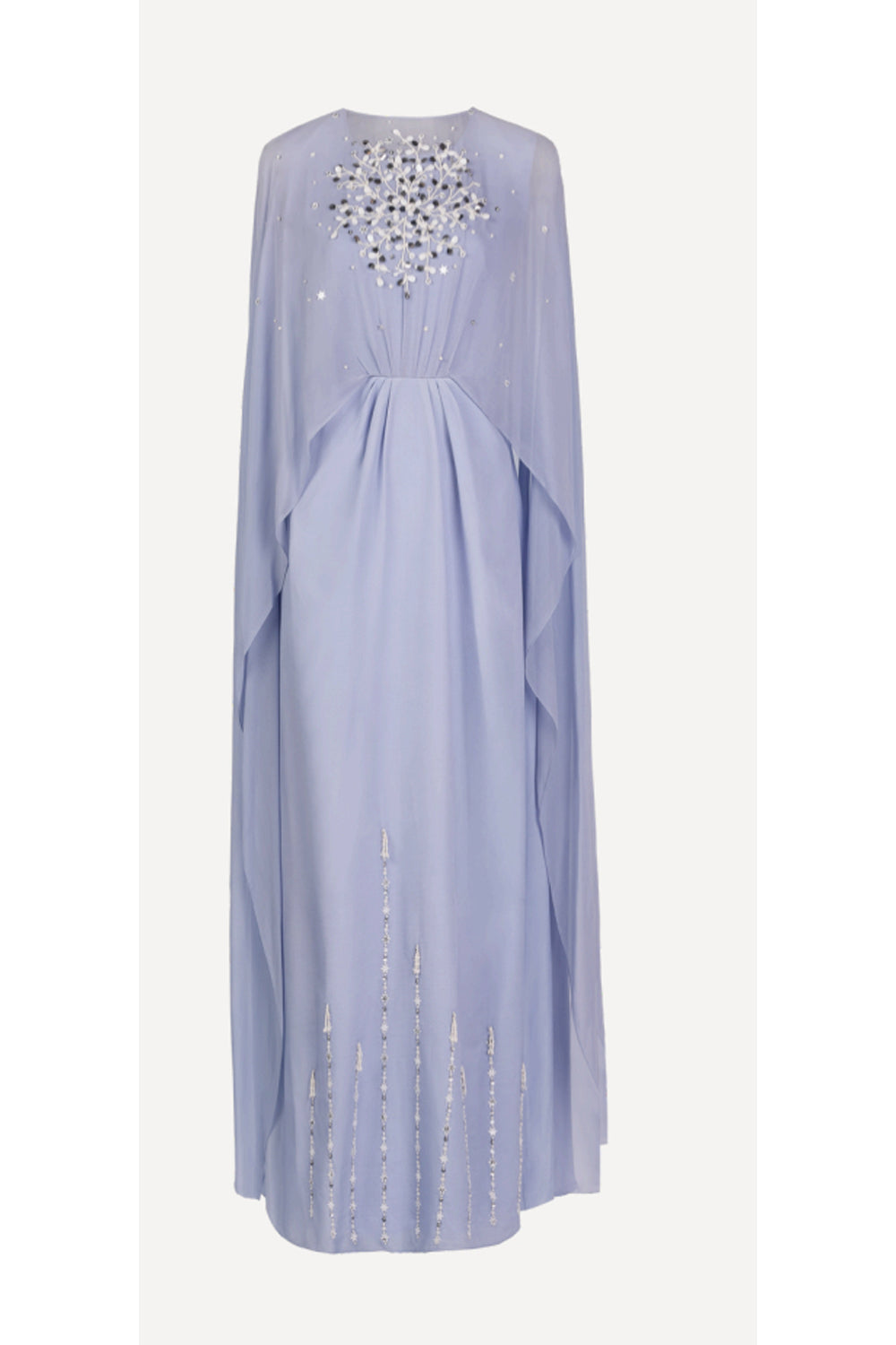 Grace Powder Blue Cape Style Gown