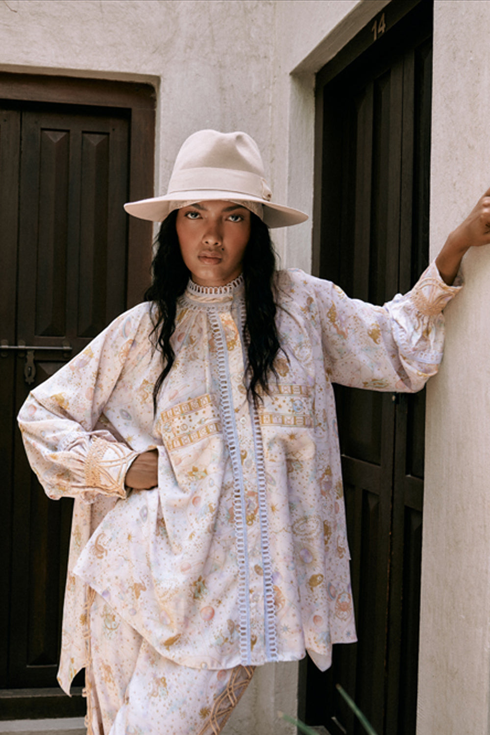 Zodiac Print Top & Pant Set