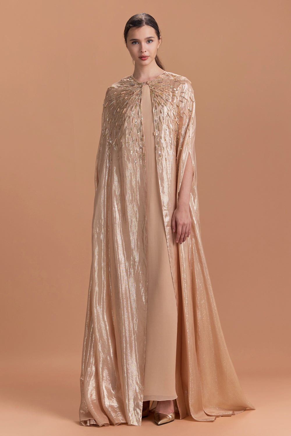 Haze Dress With Abaya Cape